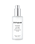 White skincare bottle with silver cap labeled 'immupure' on a white background