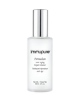 White skincare bottle with silver cap labeled 'immupure' on a white background