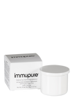 White jar and box of Immupure product on a white background
