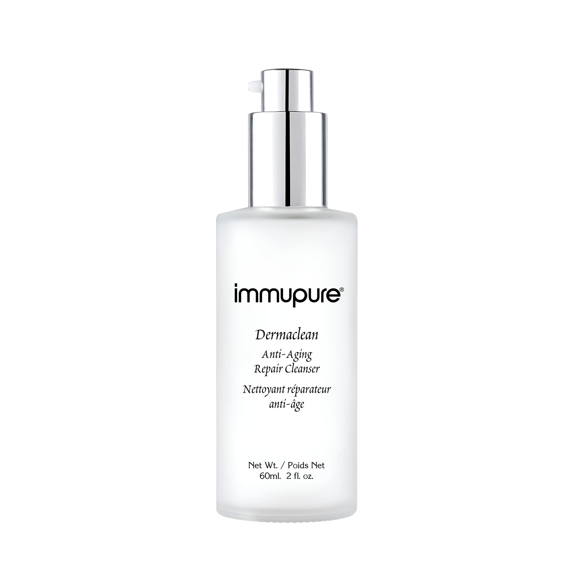 Immupure Colostrum Anti-Aging Cleanser for cleansing and skin renewal, open bottle
