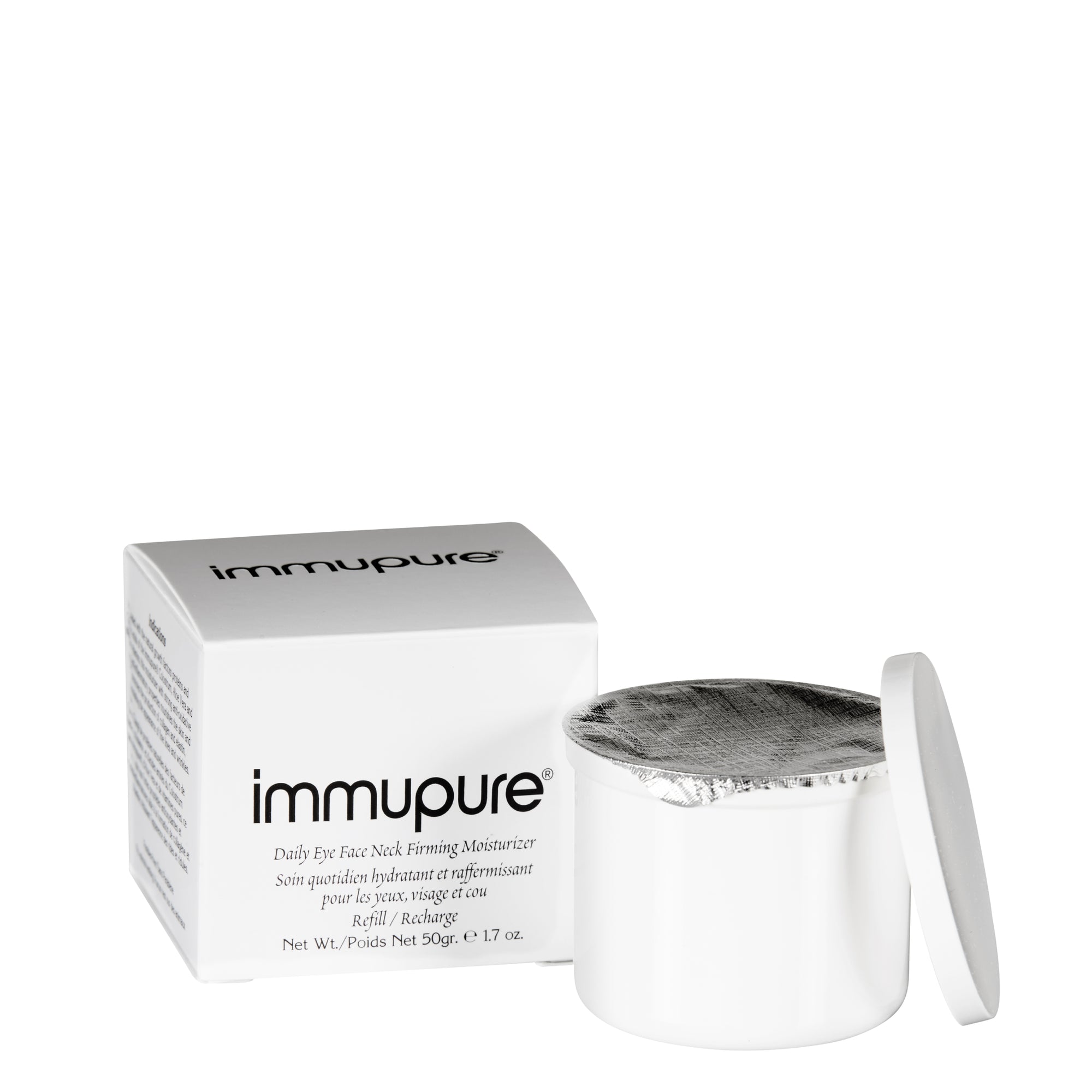 Immupure Colostrum Anti-Aging Day Cream Refill, open refill cup