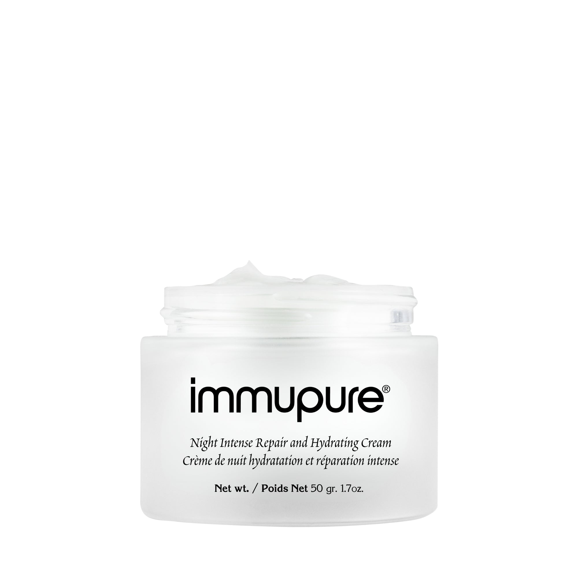 Immupure Colostrum Anti-Aging Night Cream for face, neck and décolleté, open jar
