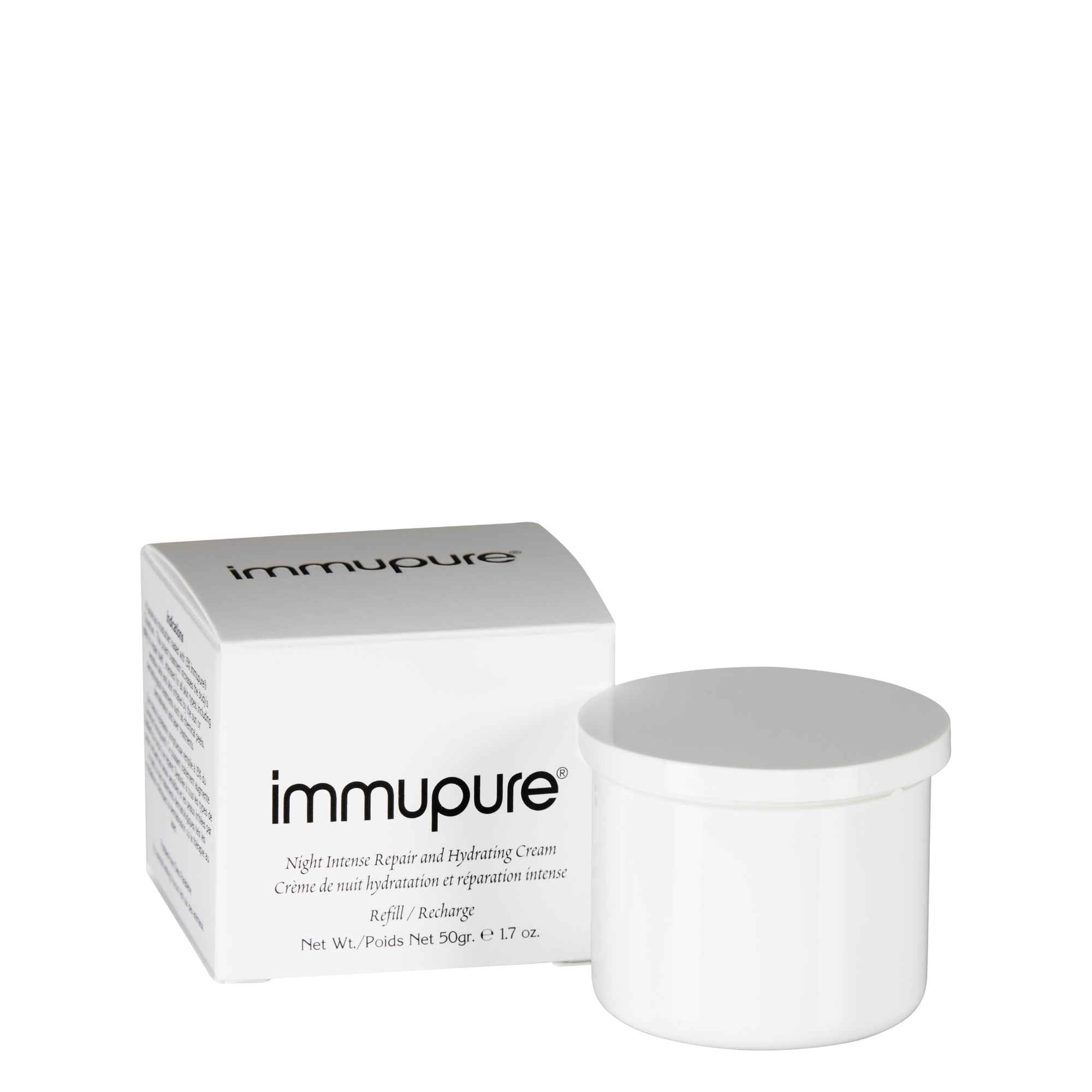 Immupure Colostrum Anti-Aging Night Cream Refill, closed refill cup