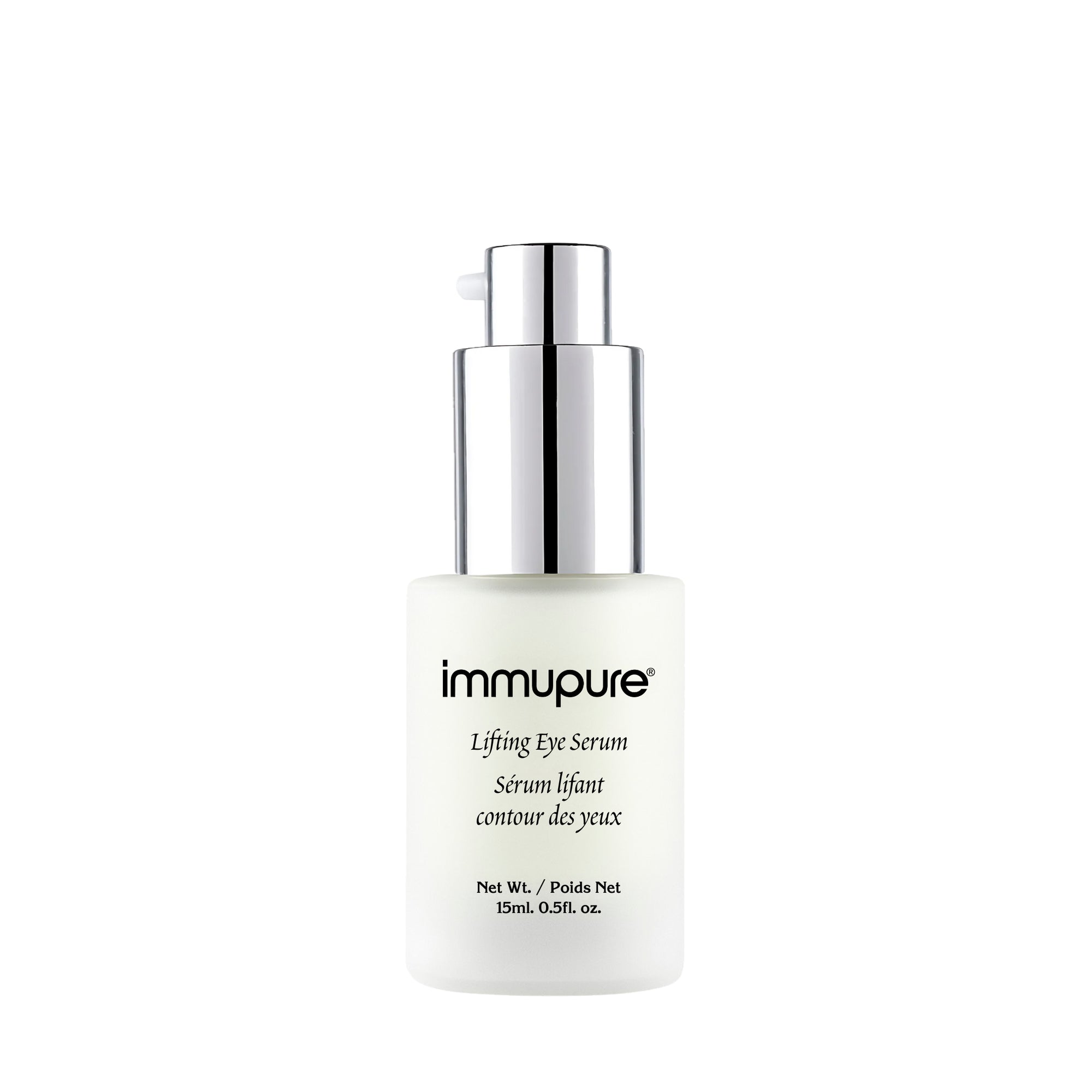 Immupure Colostrum Anti-Aging Lifting Eye Serum for wrinkles and puffiness, open bottle